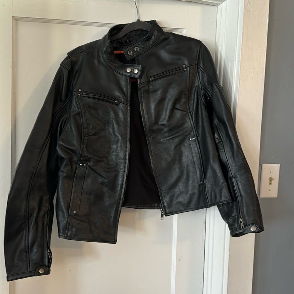 Women’s leather riding jacket